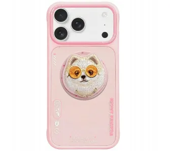 Etui Nimmy Glasses Cool Dog MagSafe do iPhone 17 Pro Różowy