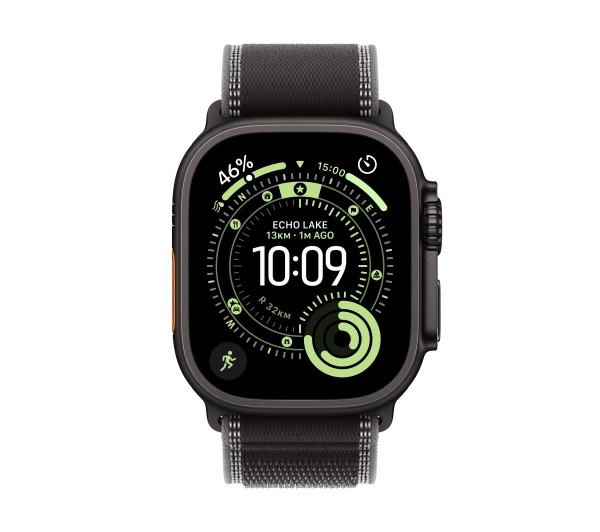 Apple Watch Ultra 3 GPS + Cellular koperta z tytanu Czarna 49mm Opaska Trail Czarna Rozmiar M/L - ⚡ BESTSELLERY ⚡ - Kup na Raty - RRSO 0%
