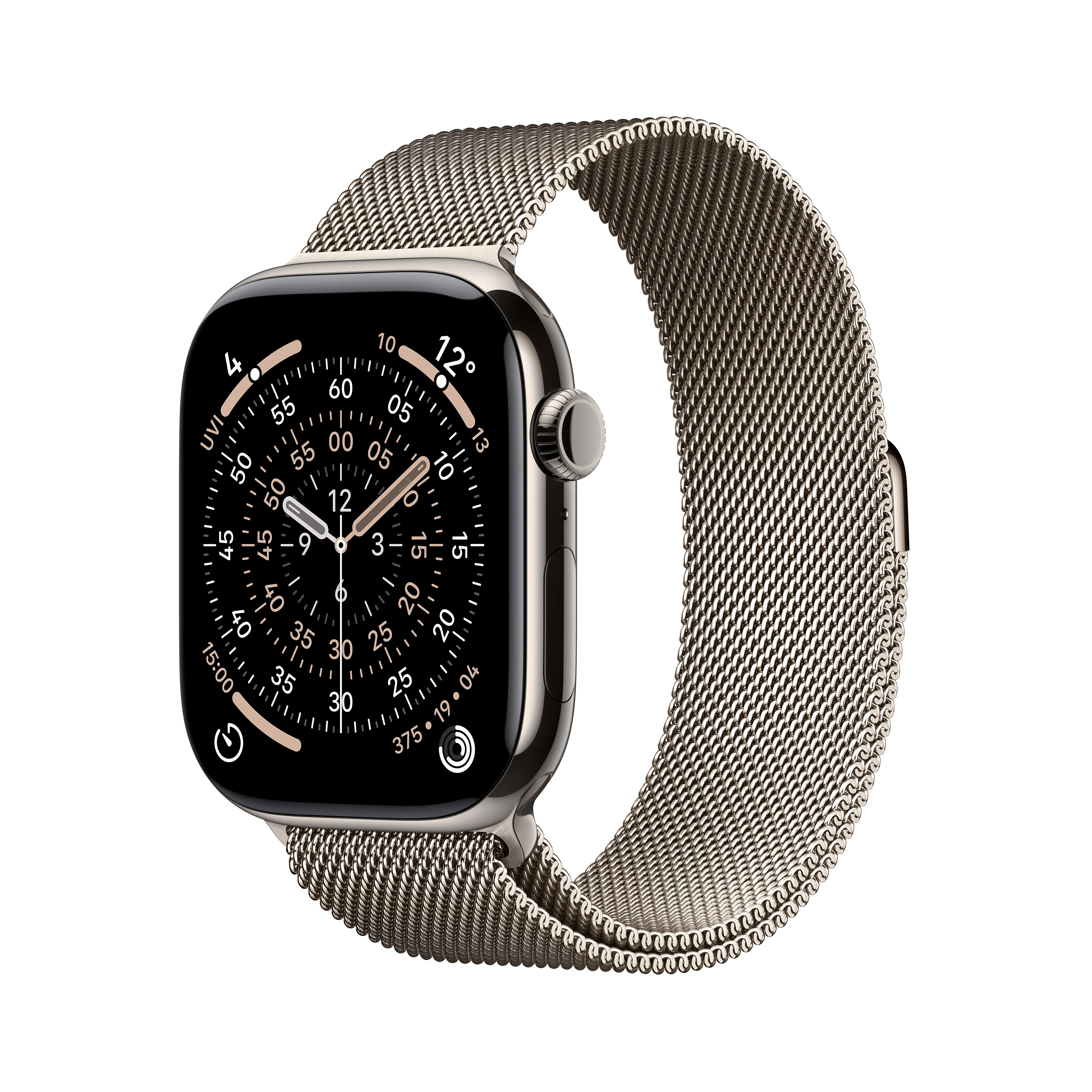 Apple Watch Series 11 GPS + Cellular 46mm Tytan Naturalny Bransoleta mediolańska Naturalny S/M