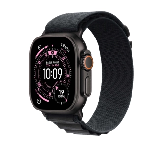 Apple Watch Ultra 3 GPS + Cellular koperta z tytanu Czarna 49mm Opaska Alpine Czarna Rozmiar M