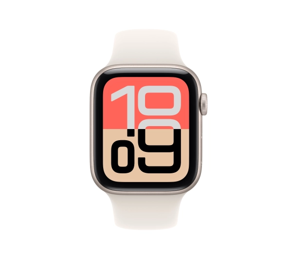 Apple Watch SE 3gen GPS koperta 44mm z aluminium Księżycowa poświata pasek sportowy Księżycowa poświata M/L - ⚡ BESTSELLERY ⚡ - Kup na Raty - RRSO 0%