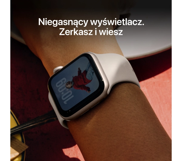 Apple Watch SE 3gen GPS koperta 44mm z aluminium Księżycowa poświata pasek sportowy Księżycowa poświata M/L - ⚡ BESTSELLERY ⚡ - Kup na Raty - RRSO 0%