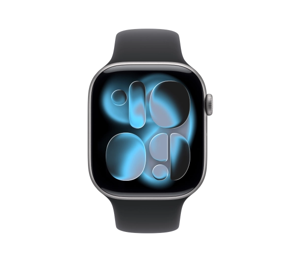 Apple Watch Series 11 GPS + Cellular 46mm z aluminium Gwiezdna szarość Pasek sportowy Czarny S/M - Kup na Raty - RRSO 0%
