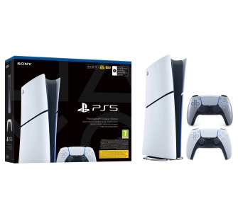 Konsola Sony PlayStation 5 Digital Slim E Chassis (PS5) 825GB + Dodatkowy Pad Srebro sterling