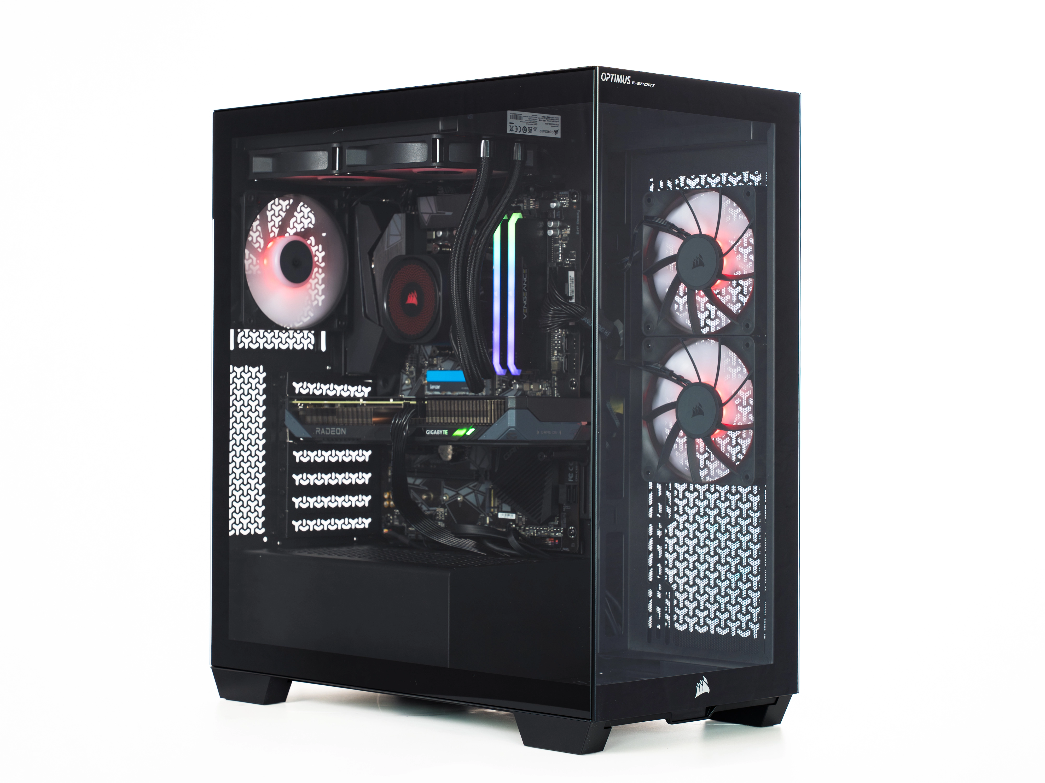 Komputer gamingowy Optimus E-Sport GB550T-CR10 R7 5800X 16GB RAM 1TB Dysk SSD RX9060XT Win11