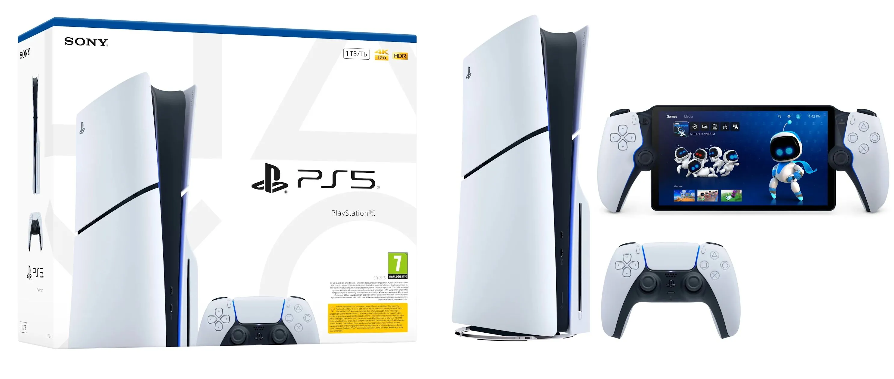 Konsola Sony PlayStation 5 Slim E Chassis (PS5) 1TB z napędem + PlayStation Portal