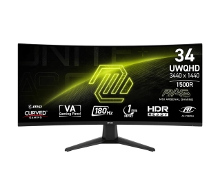 MSI MAG 346CQ 34" UWQHD VA 180Hz 1ms MPRT Zakrzywiony Gamingowy - Kup na Raty - RRSO 0%