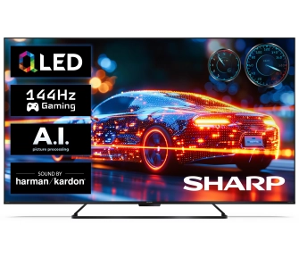 Telewizor Sharp 65HR8765E 65" QLED 4K 144Hz Google TV Funkcje AI Dolby Vision IQ Dolby Atmos DTS X HDMI 2.1 DVB-T2
