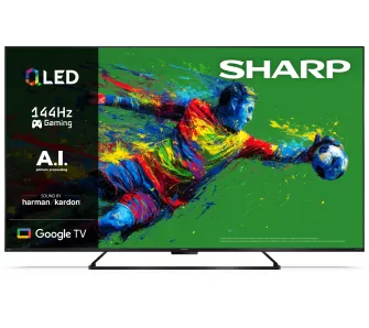 Telewizor Sharp 65HR8765E 65" QLED 4K 144Hz Google TV Funkcje AI  Dolby Vision IQ Dolby Atmos DTS X HDMI 2.1 DVB-T2