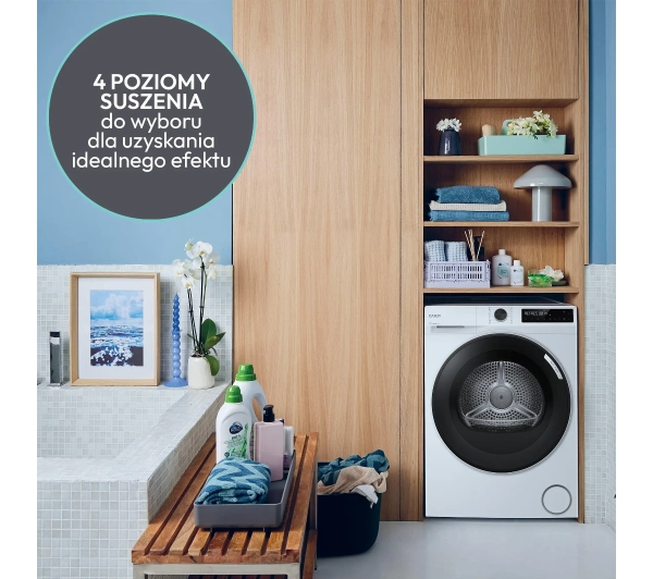 Candy ProDry 500 Slim BRS 7N2BX-S Funkcje AI 46,0cm 7kg Zdalne sterowanie - Kup na Raty - RRSO 0%
