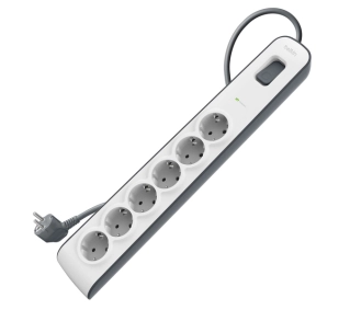 Belkin BSV603VF2M-V2 6 gniazd, 2m Biało-czarny