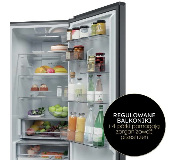 Haier HDPR1620ANPK No Frost 205cm Komora świeżości Zdalne Sterowanie Inox - Kup na Raty - RRSO 0%