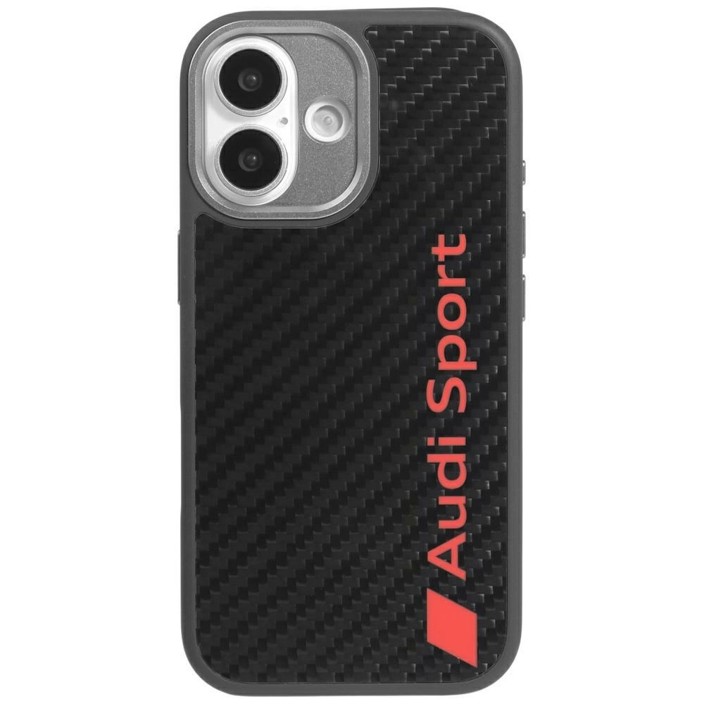 Etui AUDI Carbon Fiber MagSafe do iPhone 17 Czarny
