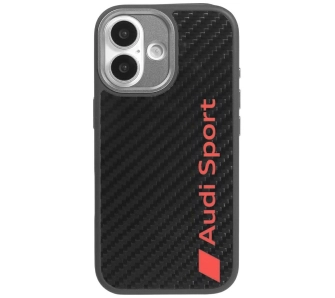 Etui AUDI Carbon Fiber MagSafe do iPhone 17 Czarny