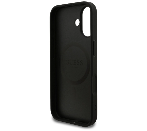 Guess Grained Ring MagSafe do iPhone 17 czarny