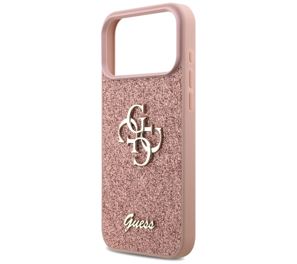 Guess Fixed Glitter Big 4G do iPhone 17 Pro Max różowy