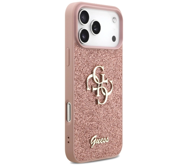 Guess Fixed Glitter Big 4G do iPhone 17 Pro Max różowy