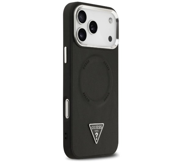 Guess Triangle Logo MagSafe do iPhone 17 Pro Max Czarny