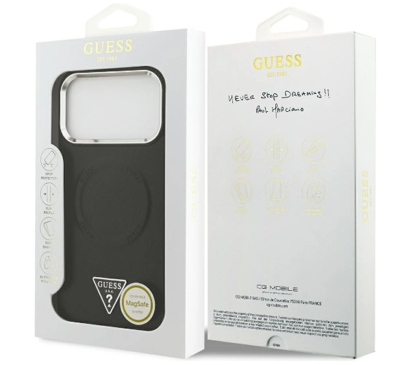 Guess Triangle Logo MagSafe do iPhone 17 Pro Max Czarny