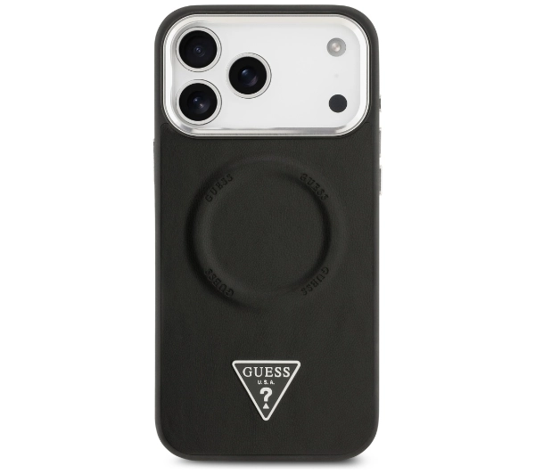 Guess Triangle Logo MagSafe do iPhone 17 Pro Max Czarny