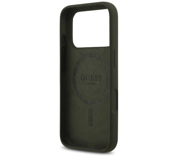 Guess Silicone Triangle Logo MagSafe do iPhone 17 Pro khaki