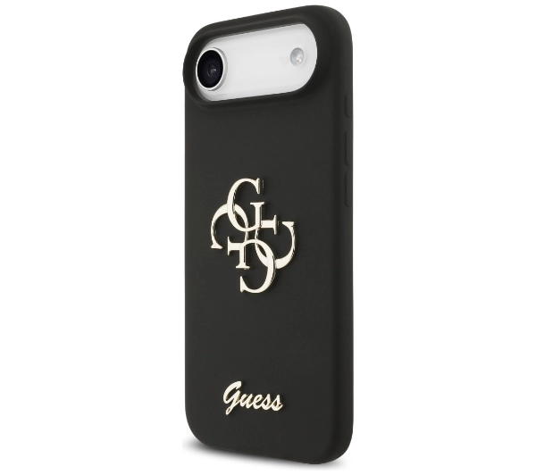 Guess Silicone Big 4G Script do iPhone Air czarny