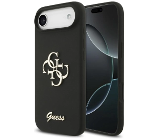Guess Silicone Big 4G Script do iPhone Air czarny