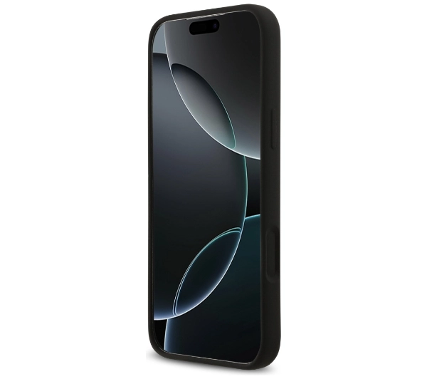 Guess Silicone Big 4G Script do iPhone 17 Pro Max czarny