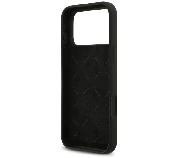 Guess Silicone Big 4G Script do iPhone 17 Pro Max czarny