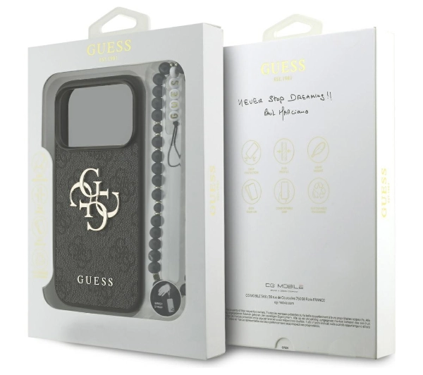 Guess 4G Strap 4G Classic Logo do iPhone 17 Pro czarny