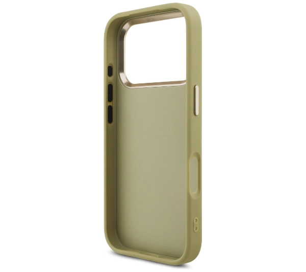 Guess Fixed Glitter Big 4G Metal Frame do iPhone 17 Pro złoty