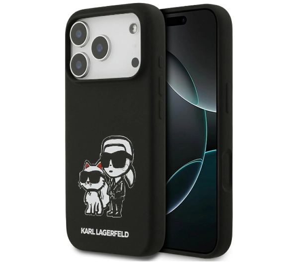 Karl Lagerfeld Silicone K&C Sketch & Logo MagSafe do iPhone 17 Pro Czarny
