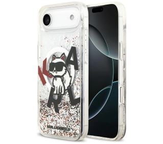Karl Lagerfeld Liquid Glitter Choupette Logo MagSafe do iPhone Air Przezroczysty