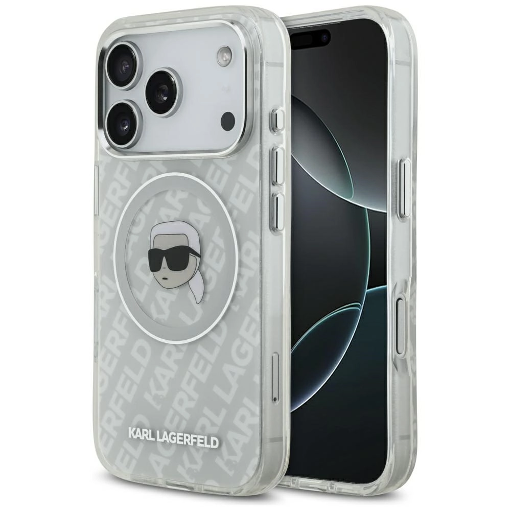 Etui Karl Lagerfeld IML Karl Head Logo MagSafe do iPhone 17 Pro Szary