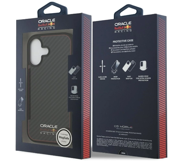 Red Bull Racing Kevlar Logo Matt MagSafe do iPhone 17 czarny