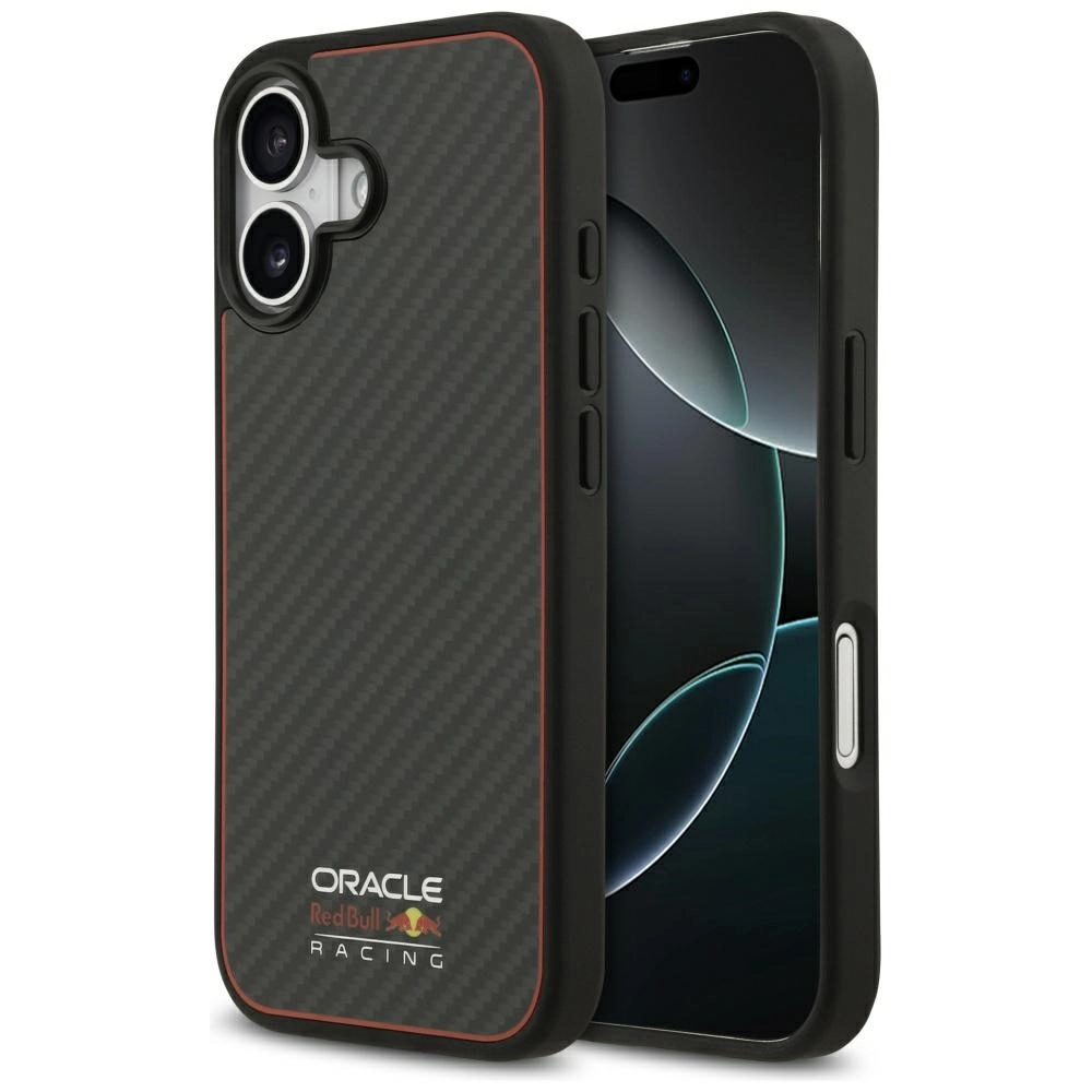 Etui Red Bull Racing Kevlar Logo Matt MagSafe do iPhone 17 czarny
