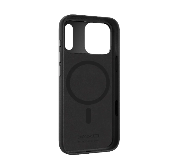 Yaxo Leather Gear Slim Case MagSafe do iPhone 17 Pro Czarny