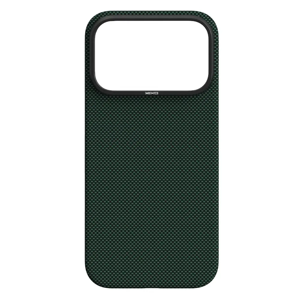 Etui Yaxo Aramid Fiber Ultra Slim Case MagSafe iPhone 17 Pro Max Ciemnozielony