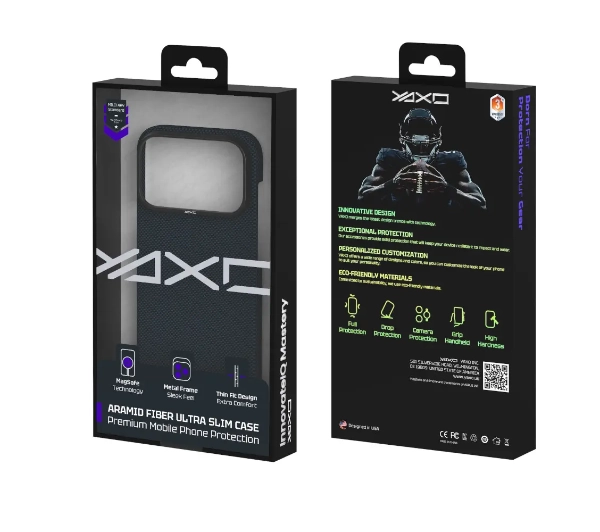 Yaxo Aramid Fiber Ultra Slim Case MagSafe iPhone 17 Pro Max Granatowy