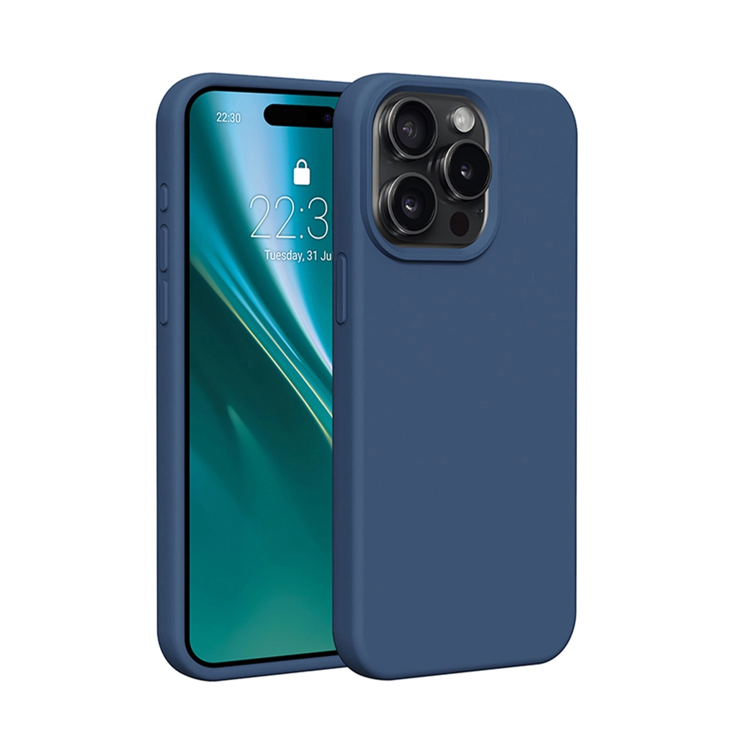 Etui Etteri Silicone Case do iPhone 15 Pro Max Niebieski