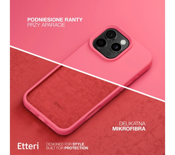 Etteri Silicone Case do iPhone 16 Pro Max Malinowy