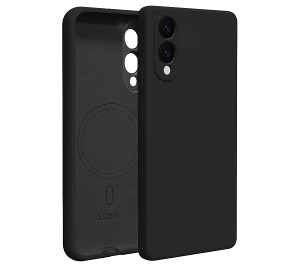 Etteri Silicone Mag Case do Galaxy S25 Edge Czarny