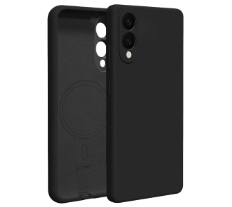 Etui Etteri Silicone Mag Case do Galaxy S25 Edge Czarny
