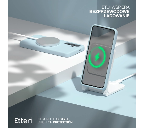Etteri Silicone Mag Case do Galaxy S25 Edge Niebieski