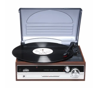 Gramofon Denver VPR-190MK2 z głośnikami Manualny Napęd paskowy Brązowy