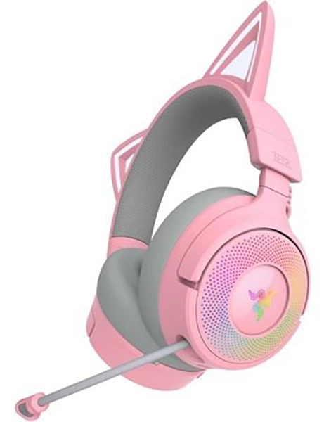 Słuchawki bezprzewodowe z mikrofonem Razer Kraken Kitty V3 Pro Nauszne Różowy