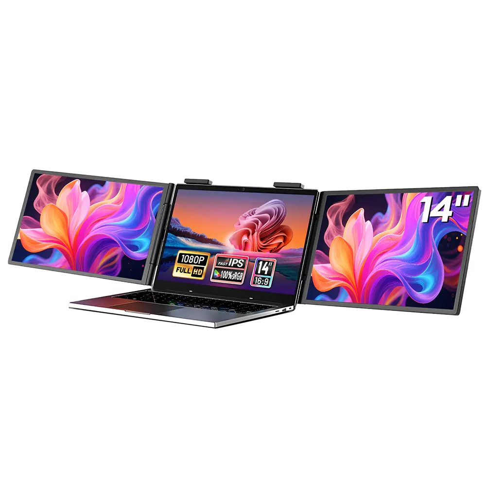 Monitor Zeuslap ZB14 2x 14" Full HD IPS 60Hz Przenośny