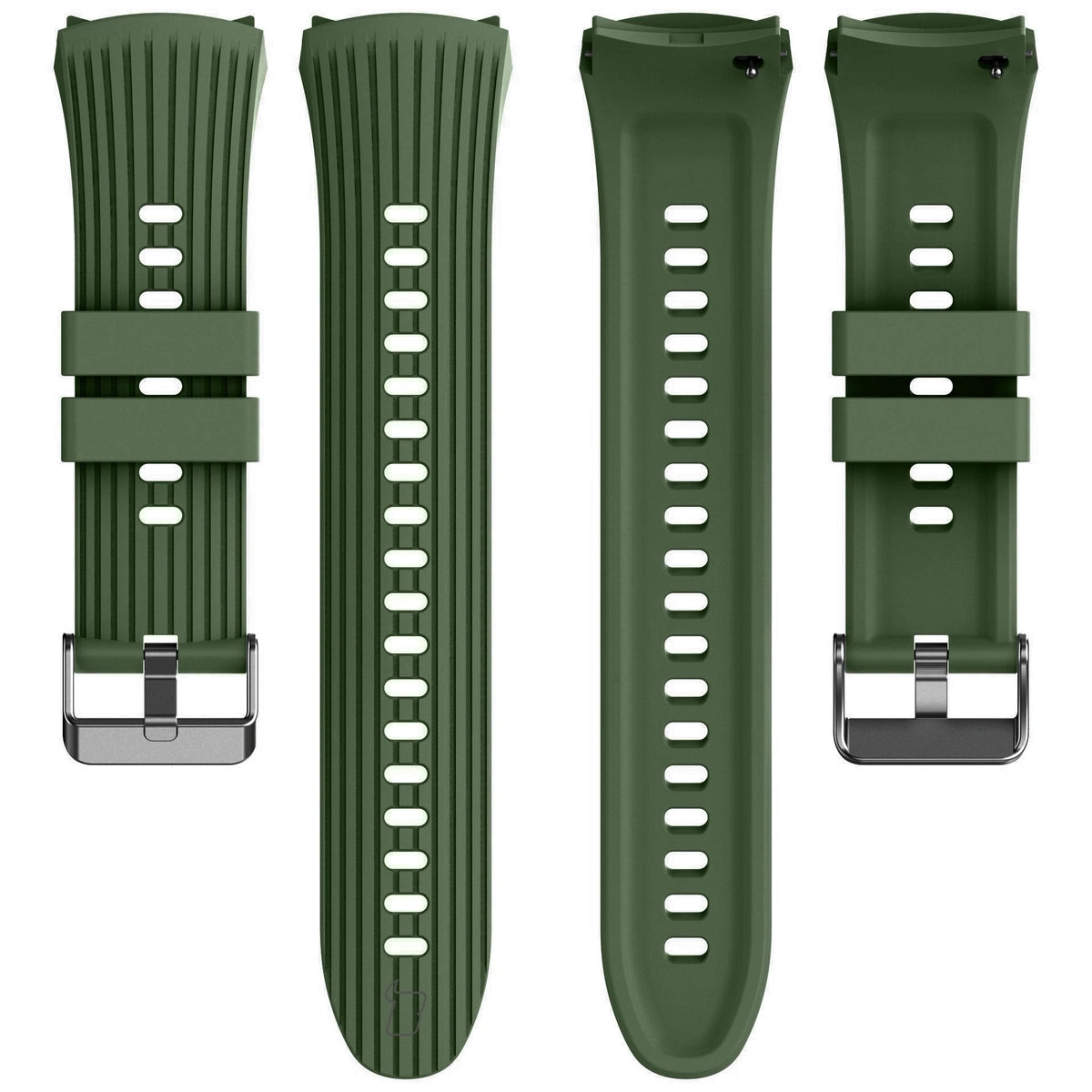 Pasek Bizon Strap Watch Silicone S do Huawei Watch 5 42 mm ciemnozielony