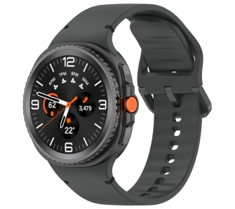 Pasek Bizon Strap Watch Silicone G do Samsung Galaxy Watch 8 40 mm / 44 mm / Samsung Galaxy Watch 8 Classic 46 mm szary