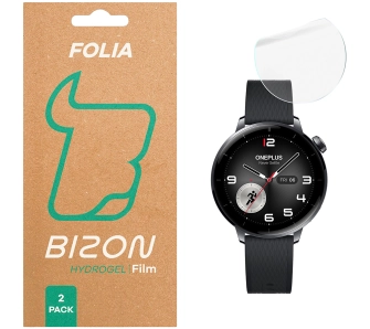 Folia ochronna Bizon matowa Film Sun do OnePlus Watch 3 43 mm - 2 sztuki